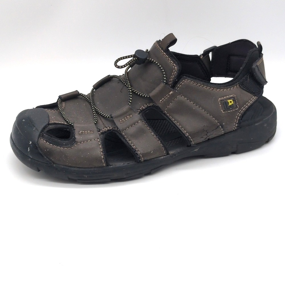 Rugged Outback Shoes Mens Black 9.5 Fisherman Sport Sandals Hook Loop 160103 27
